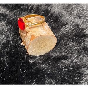 Costume Ring with Red center stone